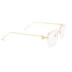 Cartier Gold Semi Rim Eyewear-CT0218OA 001 54 Blue Light Filtering Eyeglasses