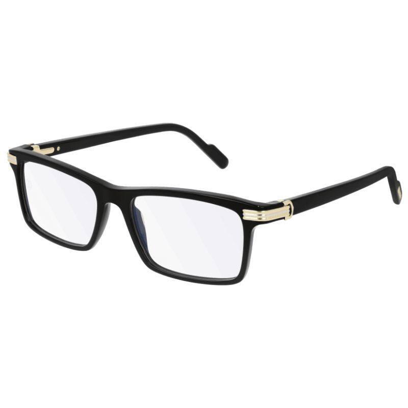 

Cartier Black Full Rim Eyewear-CT0222O 001 54 Blue Light Filtering Eyeglasses