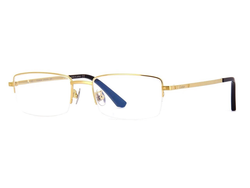 Cartier Gold Semi Rim Eyewear-CT0255O 001 54 Blue Light Filtering Eyeglasses