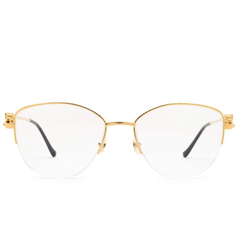 Cartier Gold Semi Rim Eyewear-CT0280O 001 55