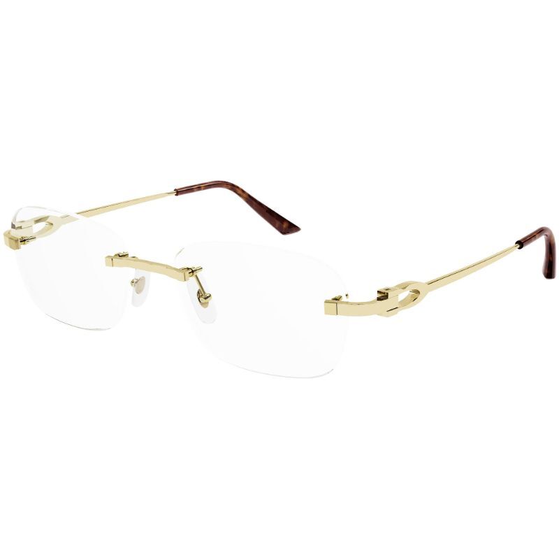 Cartier Gold Rimless Eyewear-CT0290O 001 53 Blue Light Filtering Eyeglasses