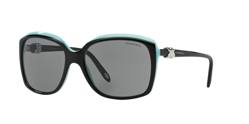 Tiffany Black/Blue Butterfly Sunglasses TF4076 80553F 58