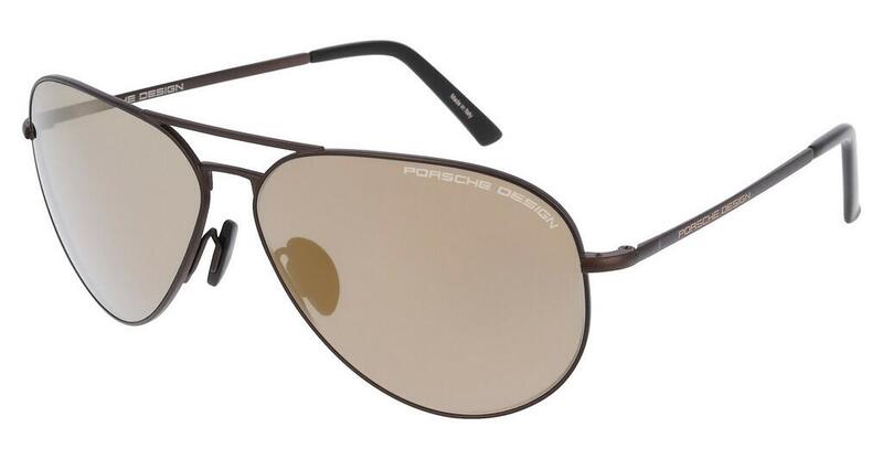 Porcshe Design Brown Pilot Sunglasses P8508 O 60