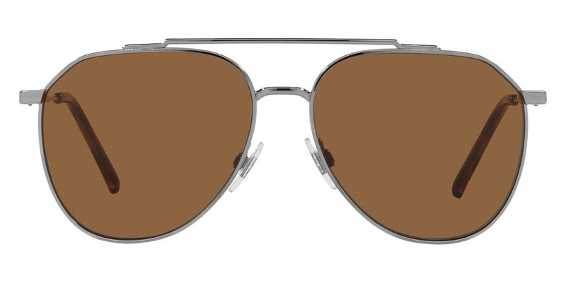 Dolce & Gabbana Pilot Gunmetal Sunglasses DG2296 04/73 58