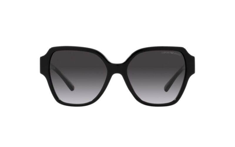 

EMPORIO ARMANI SHINY BLACK SUNGLASSES-EA4202 5017/8G 54