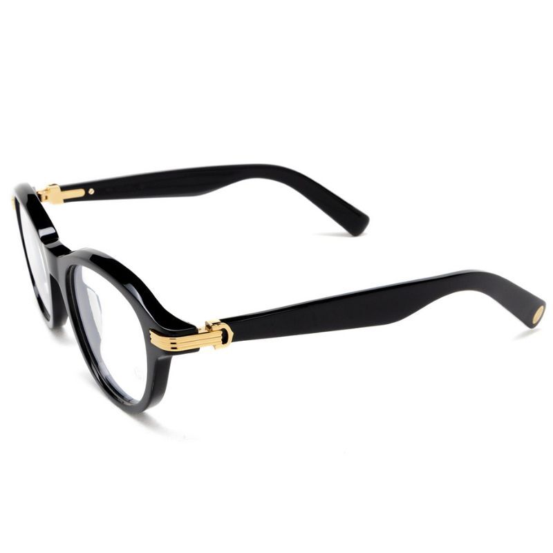 Cartier Black Full Rim Eyewear-CT0419O 001 51 Blue Light Filtering Eyeglasses