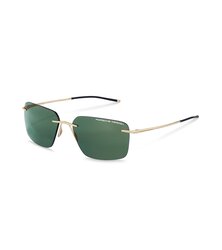 Porcshe Design Gold Square Sunglasses P8923 B 62
