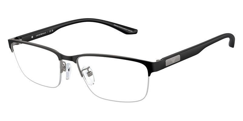 

Emporio Armani Gunmetal Men's EA1147 3365 55 Blue Light Filtering Eyeglasses