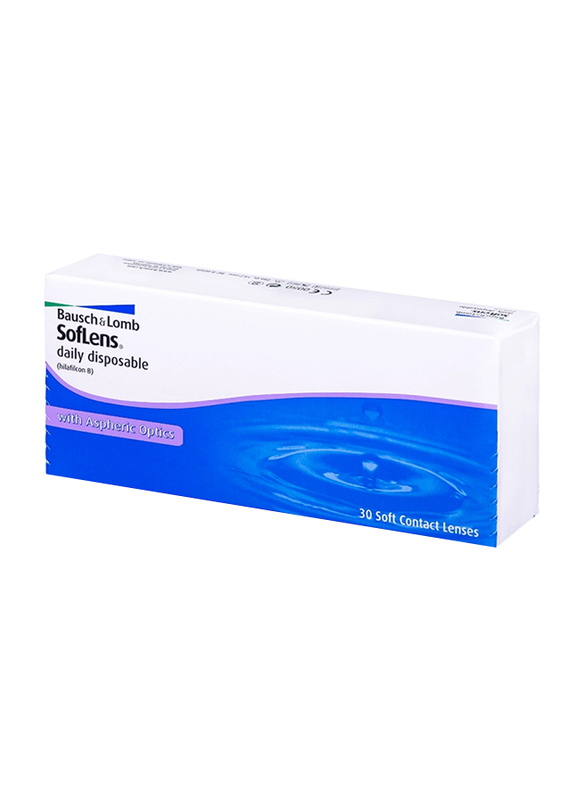 Bausch & Lomb Soflens 59 Daily Pack of 30 Disposable Contact Lenses, Clear, 1.75