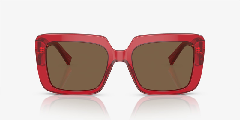 VERSACE SQUARE RED SUNGLASS VE4384 B 5280/73 54