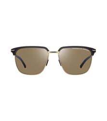 Porcshe design Rectangular Gold/Black Sunglass P8698 A 55