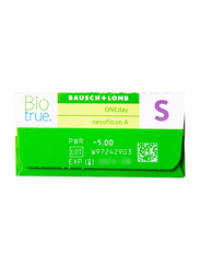 Bausch & Lomb Biotrue One Day Pack of 30 Disposable Contact Lenses, Clear, -8.00