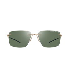 Porcshe Design Gold Square Sunglasses P8923 B 62