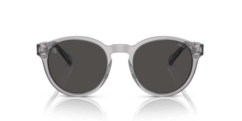 POLO Round Shiny Transparent Grey Sunglasses-PH4192 541387 51