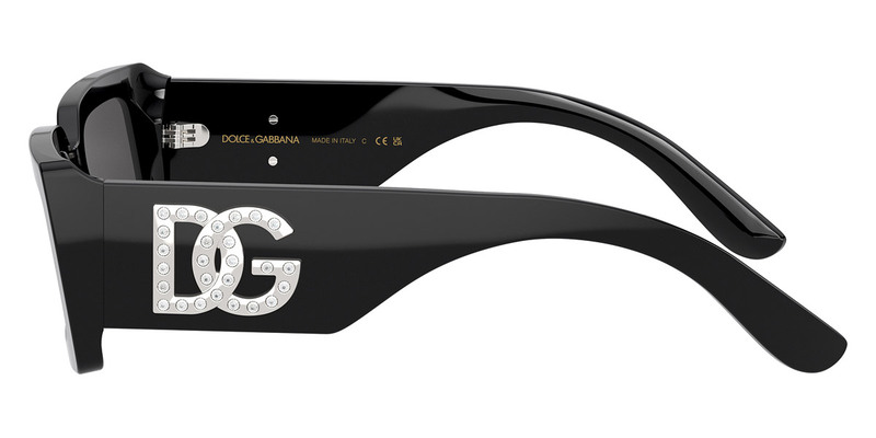 Dolce & GabbanaBlack Rectangle Sunglasses-DG 4447-B 3355/87 53