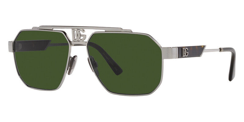 

Dolce & Gabbana Gunmetal Aviator Sunglasses-DG2294 04/71 59