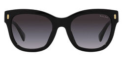 Ralph Shiny Black Oval Sunglasses-RA5301U 50018G 52