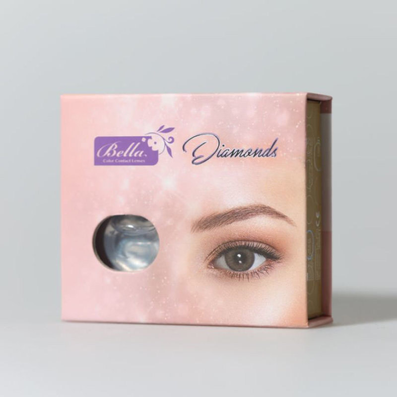 Bella Diamond Monthly Contact Lenses-Almond Gray