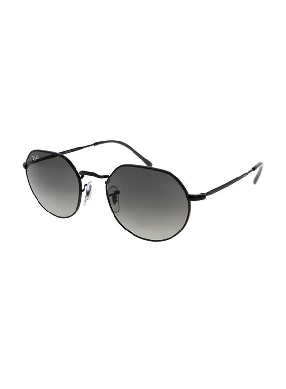 

Ray-Ban Full Rim Jack Hexagonal Black Unisex Sunglasses, Grey Lens, RB3565, 53/20/145