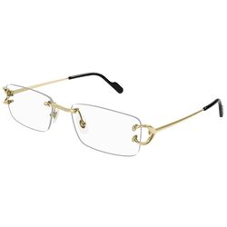 Cartier Gold Rimless Eyewear-CT0344O 003 56 Blue Light Filtering Eyeglasses