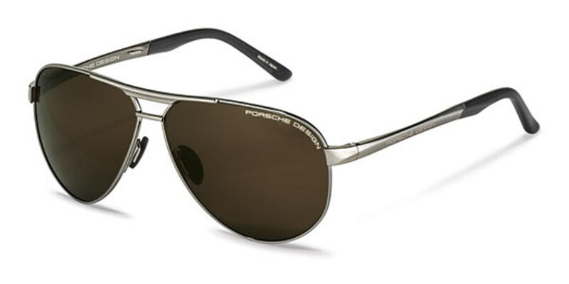 Porcshe Design Gray Pilot Sunglasses P8649 D 62