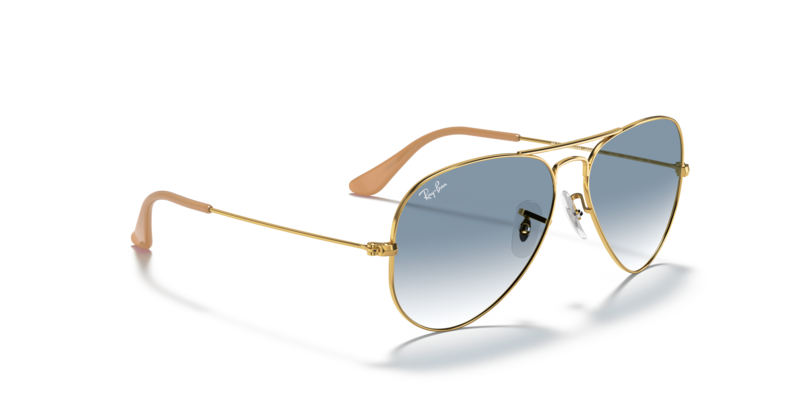 Ray-Ban Gradient Aviator Sunglasses- RB3025 AVIATOR LARGE METAL 001/3F 58-14 135 2N