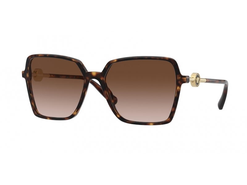 VERSACE SQUARE HAVANA SUNGLASS VE4396-108/13-58