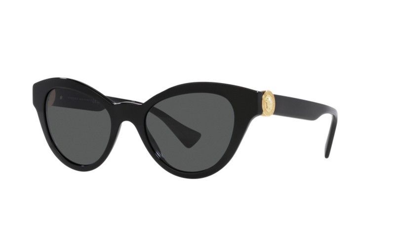 Versace Cat Eye Black Sunglasses-MOD 4435 GB1/87 52