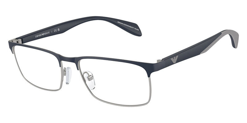 

Emporio Armani Rectangle Men's EA1149 3368 54 Blue Light Filtering Eyeglasses