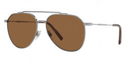 Dolce & Gabbana Pilot Gunmetal Sunglasses DG2296 04/73 58