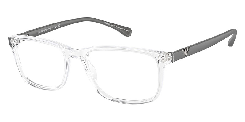 Emporio Armani Rectangle Men's EA3098 5882 Blue Light Filtering Eyeglasses