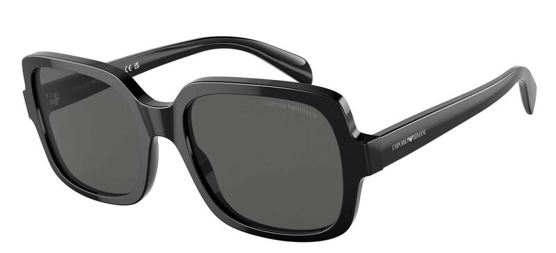 EMPORIO ARMANI SHINY BLACK SUNGLASSES-EA4195 5017/87 55