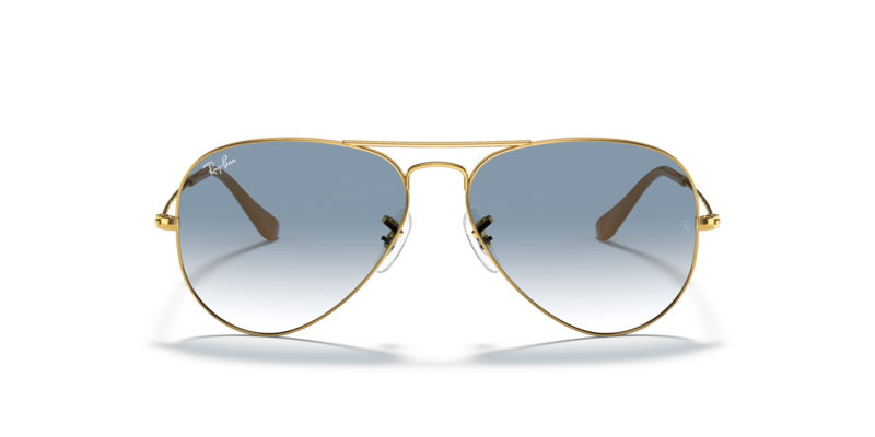 Ray-Ban Gradient Aviator Sunglasses- RB3025 AVIATOR LARGE METAL 001/3F 58-14 135 2N