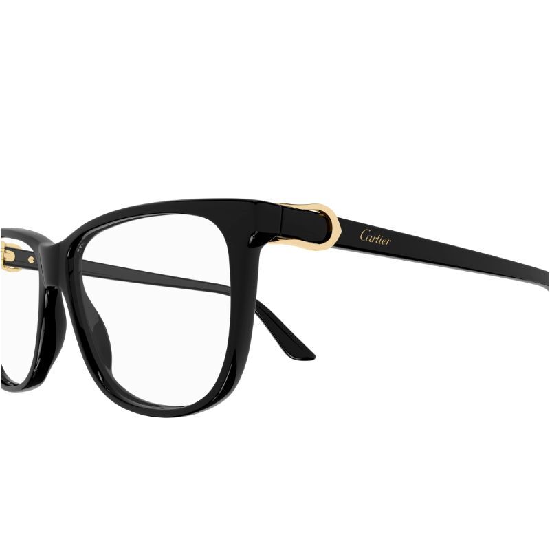 Cartier Black Full Rim Eyewear-CT0351O 001 56 Blue Light Filtering Eyeglasses