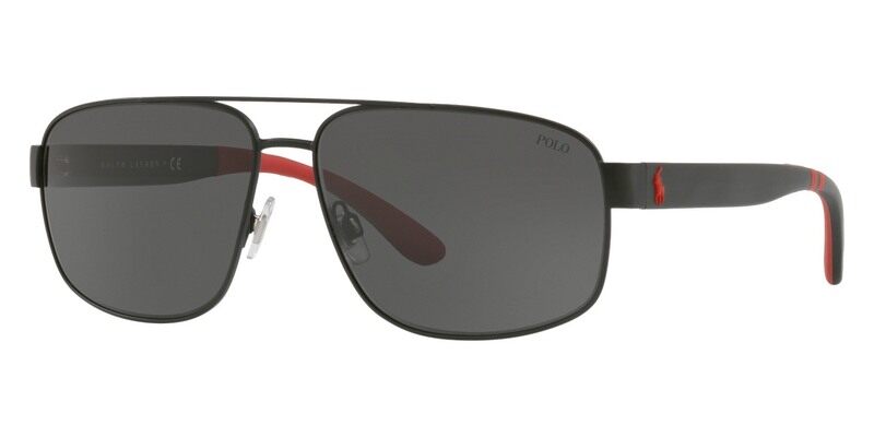 

Polo Ralph Lauren POLO Aviator Matte Black Sunglasses-PH3112 903887 62