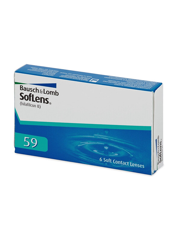 

Bausch & Lomb Soflens 59 Monthly Pack of 6 Disposable Contact Lenses, Clear, -3.50