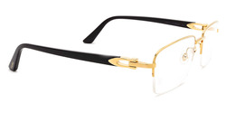 Cartier Gold Semi Rim Eyewear-CT0288O 001 54 Blue Light Filtering Eyeglasses
