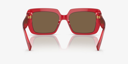 VERSACE SQUARE RED SUNGLASS VE4384 B 5280/73 54