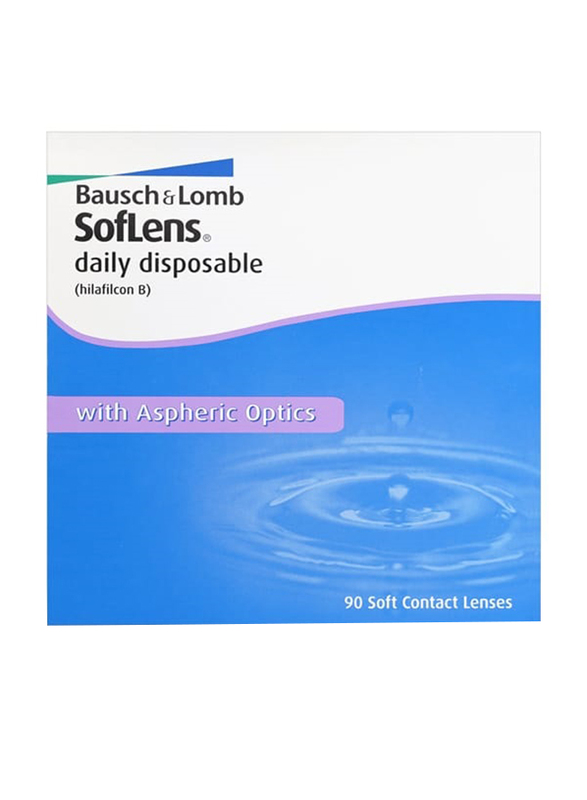 Bausch & Lomb Soflens 59 Daily Pack of 90 Disposable Contact Lenses, Clear, 1.50