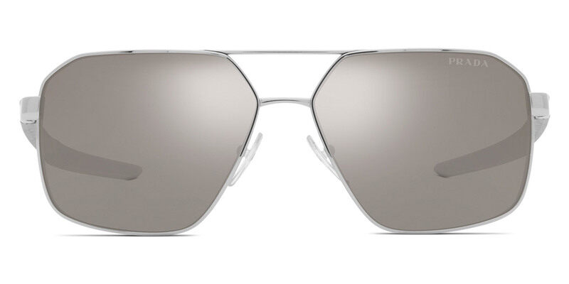 

PRADA LINEA ROSSA PRADA Irregular Silver Sunglass SPS55W 1BC07F 60