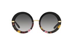 Dolce & Gabbana Round Black Sunglasses DG4393 3400/8G 52