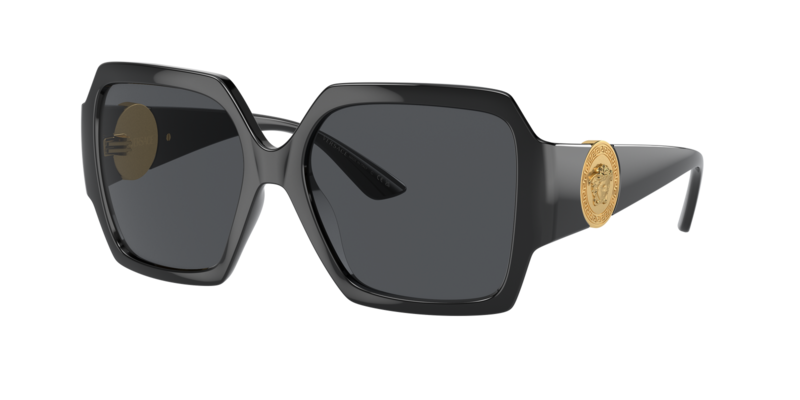 

VERSACE SQUARE BLACK SUNGLASSES VE4453 GB1/87 56