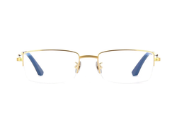 Cartier Gold Semi Rim Eyewear-CT0255O 001 54 Blue Light Filtering Eyeglasses