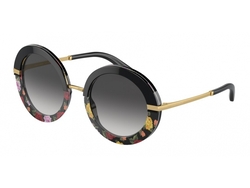 Dolce & Gabbana Round Black Sunglasses DG4393 3400/8G 52