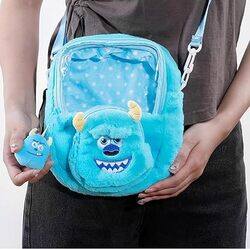 Monster Cartoon Shoulder Bag with Adjustable Strap