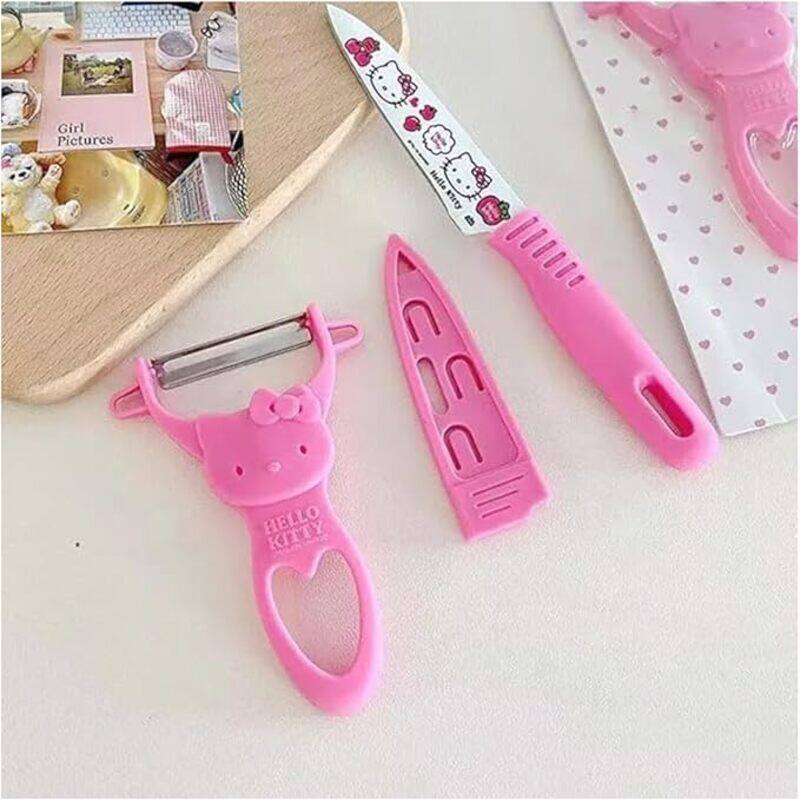 

Generic Multi-Functional Cute Cartoon Mini Fruit Knife and Peeler Set for Girls/Adults