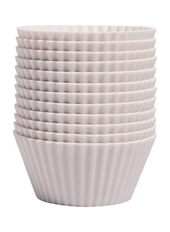 

The Silicone Kitchen 12-Piece Reusable Silicone Baking Cups, White