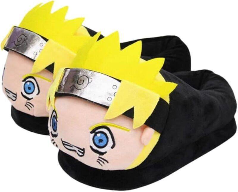 

Generic Cartoon Character Plush Slippers, Memory Foam Insole, Non-slip Sole, Black and Yellow