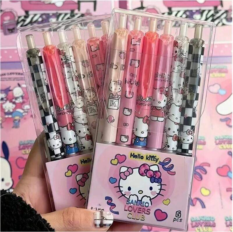 

Sanrio Hello Kitty Cartoon Gel Ballpoint Pen 6 PIECES