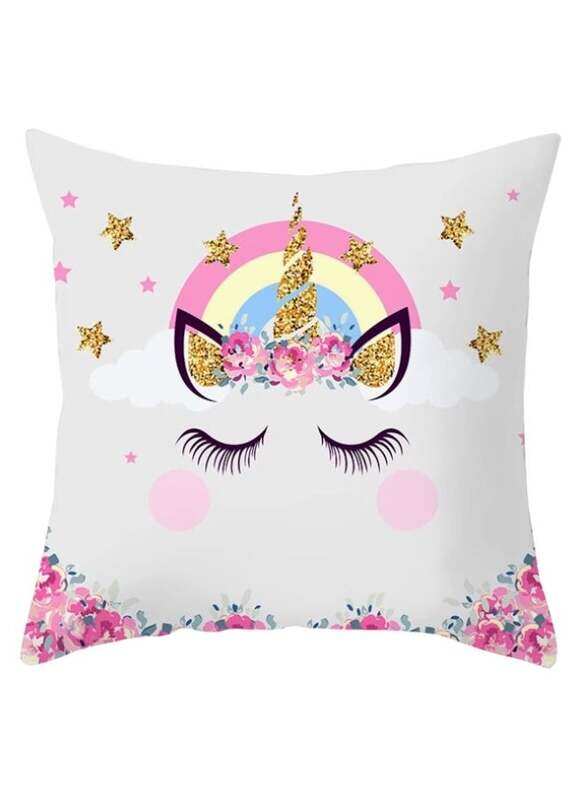 

Generic Cute Unicorn Print Cushion Fun & Cozy Throw Pillow